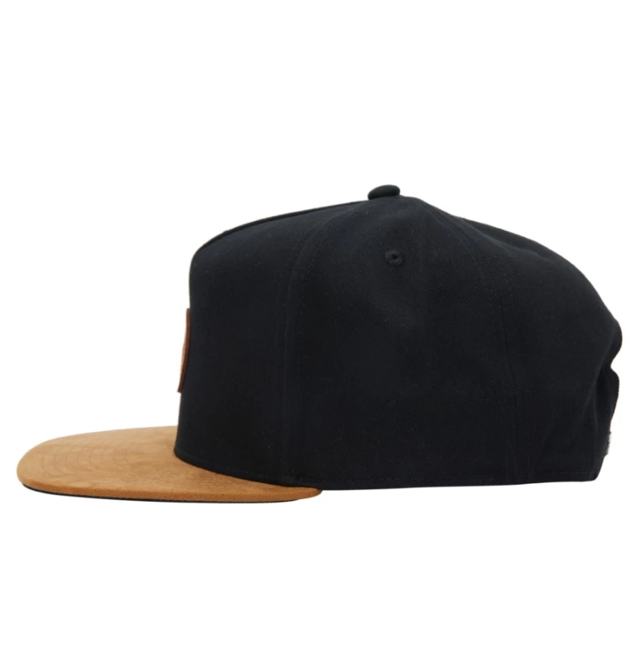 DC Shoes Men's Black Snapback Hat - Adjustable Brackers Cap for Casual Style