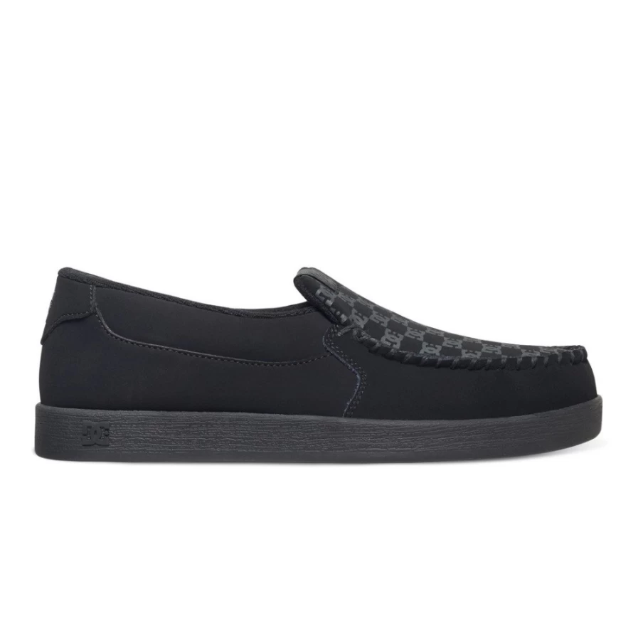 DC Shoes Men's Villain Slip-On Sneakers - Black Casual Skate Shoes
