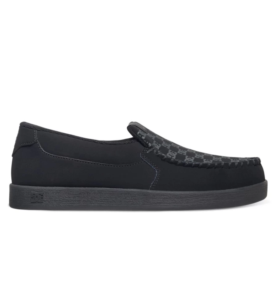 DC Shoes Men's Villain Slip-On Sneakers - Black Casual Skate Shoes