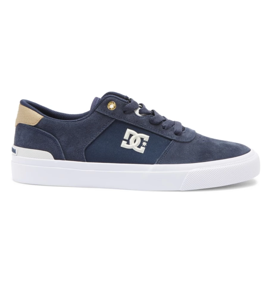 DC Shoes Men's Wes Kremer Teknic S Skate Shoes in Navy/White - Men's Skateboarding Sneakers