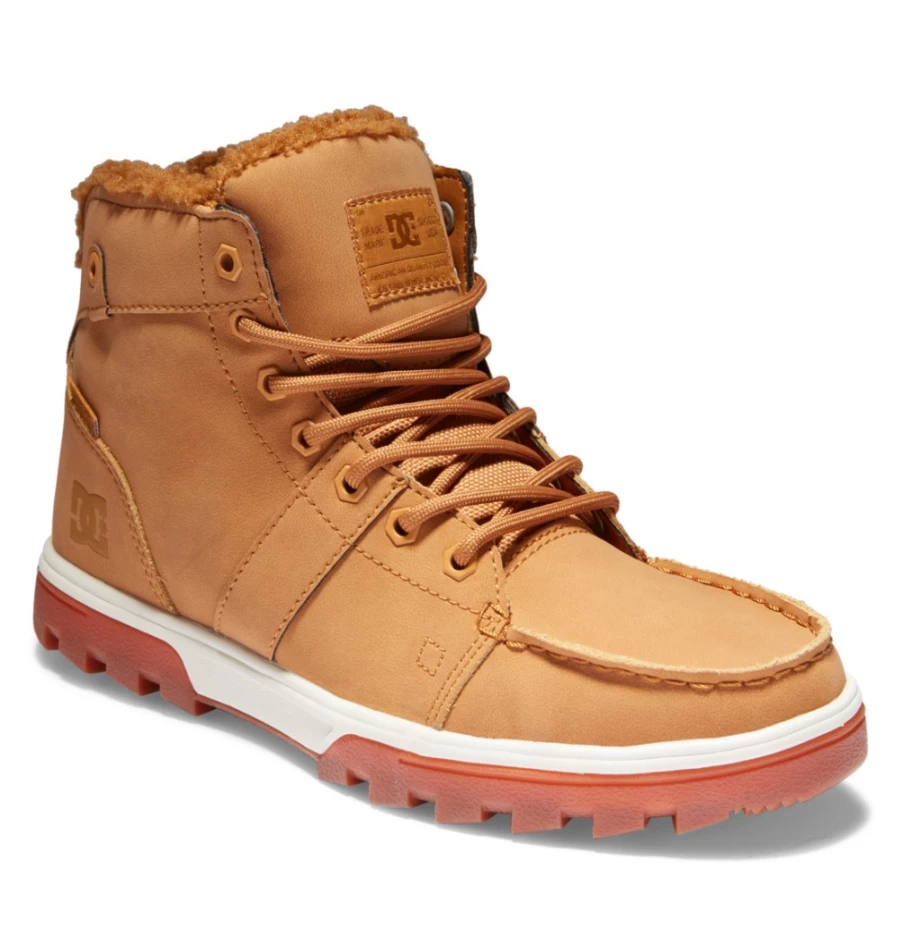 DC Shoes Men's Woodland Boots - Winter Wheat/Dark Chocolate Hiking Boots for Men