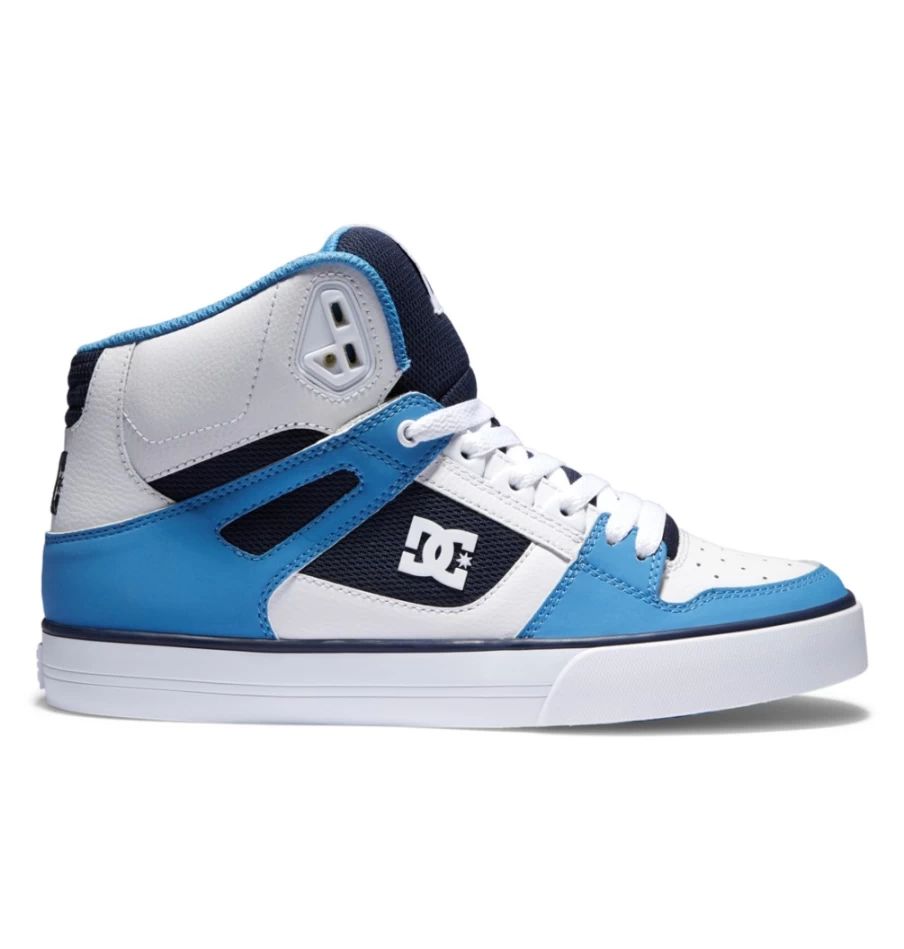 DC Shoes Men's Pure High-Top Sneakers in White/Carolina Blue - Casual Skate Shoes