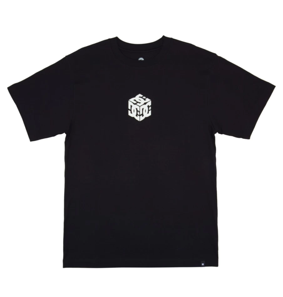 DC Shoes Men's Black Jaakko Cubic Graphic T-Shirt