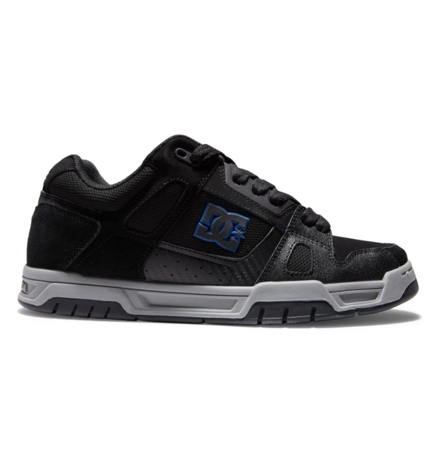 DC Shoes Men's Stag Sneakers - Black, Grey & Blue Color Options for Men