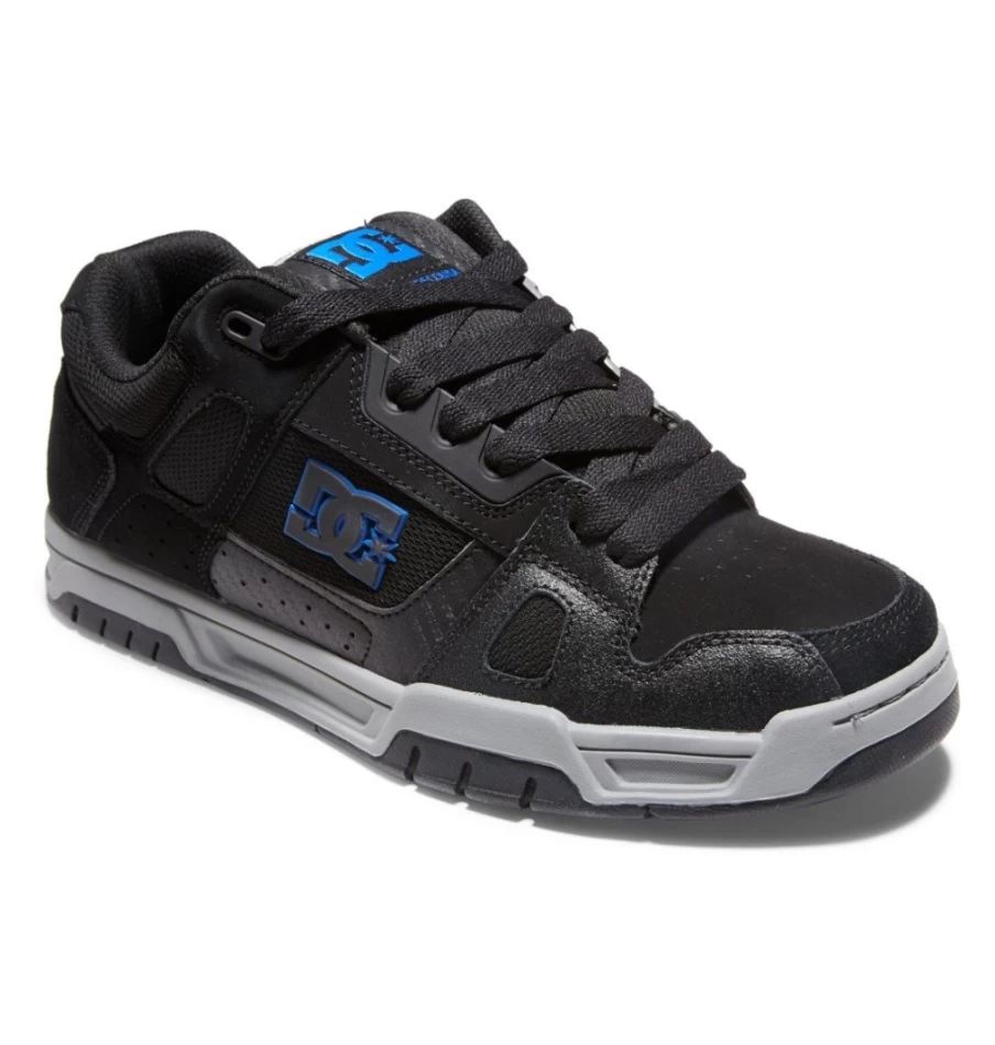 DC Shoes Men's Stag Sneakers - Black, Grey & Blue Color Options for Men