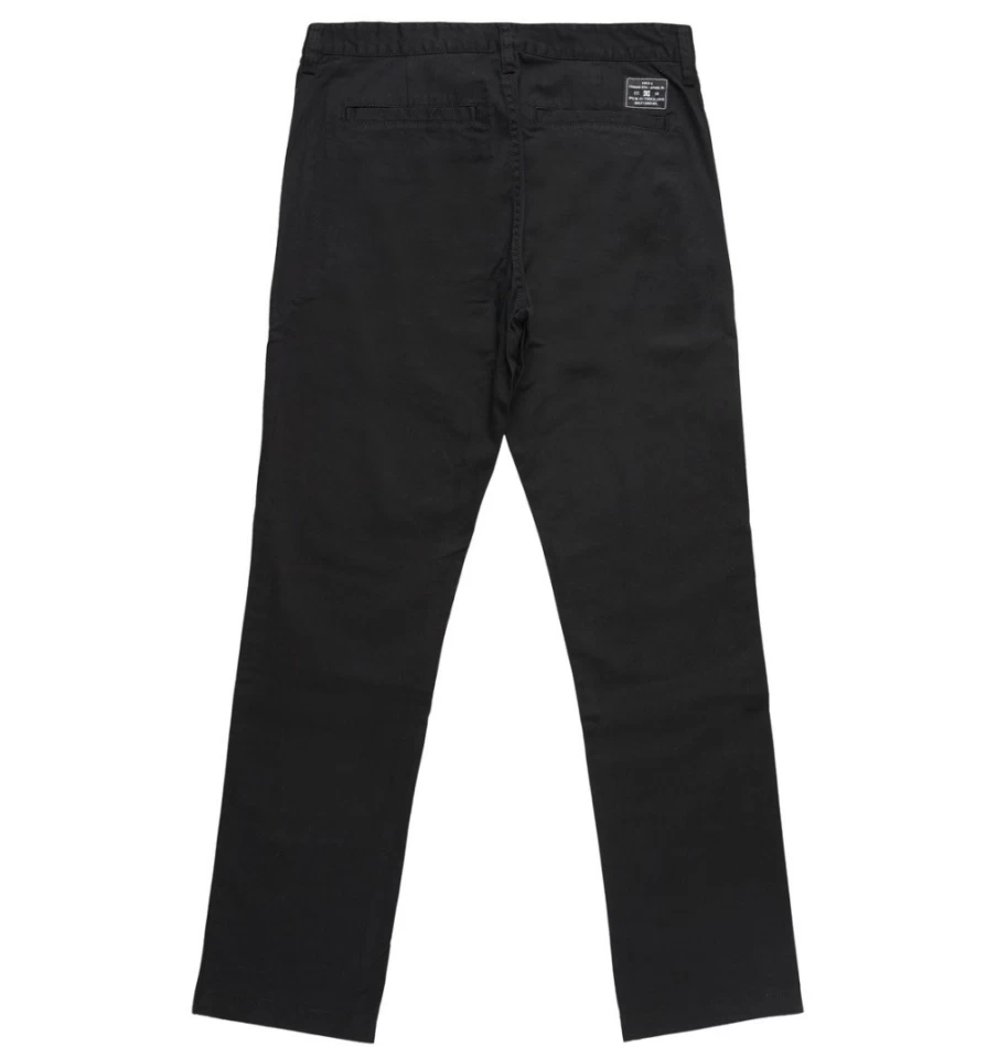 DC Shoes Men's Black Worker Chino Pants - Durable Workwear & Casual Style