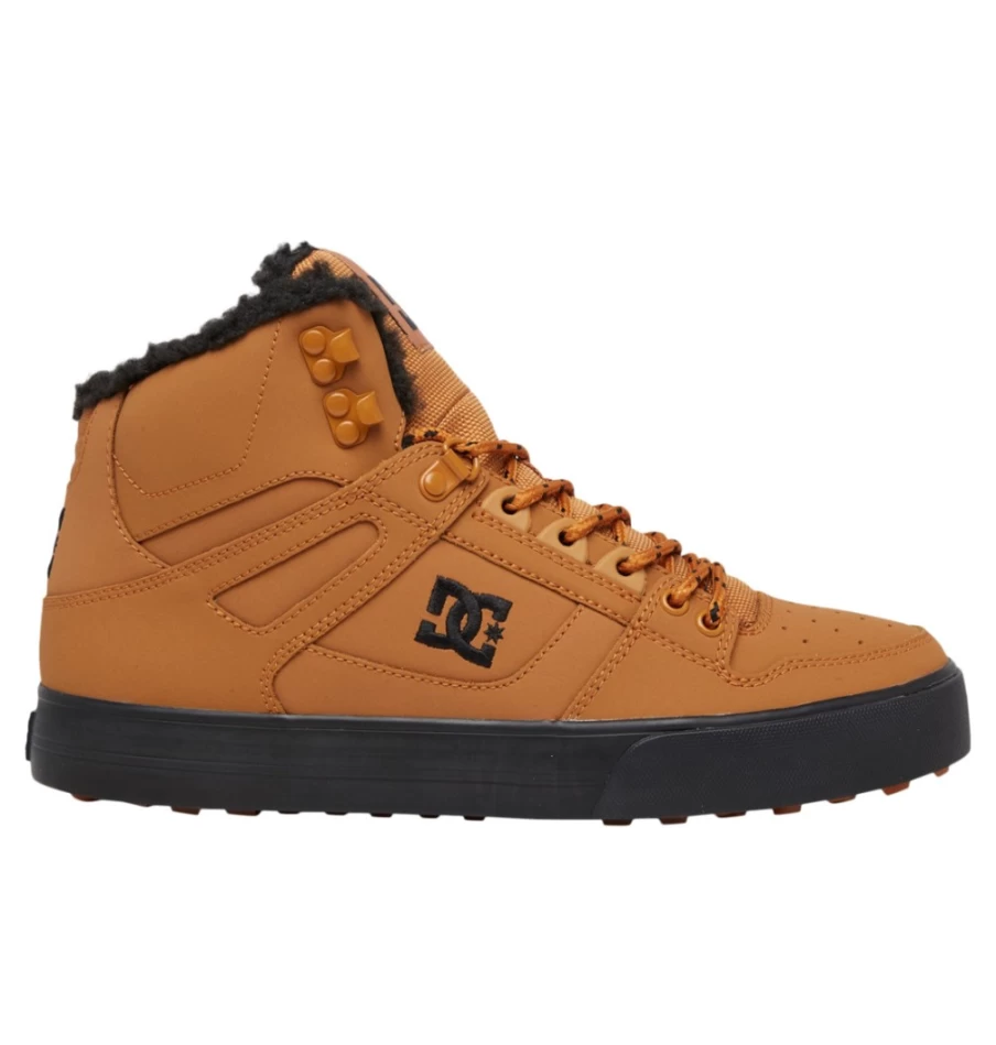 DC Shoes Men's Wheat/Black Pure High-Top Winter Boots - Cold Weather Sneakers