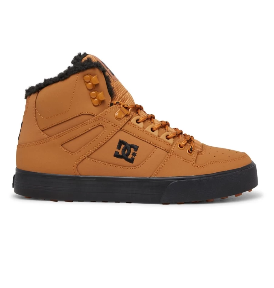 DC Shoes Men's Wheat/Black Pure High-Top Winter Boots - Cold Weather Sneakers