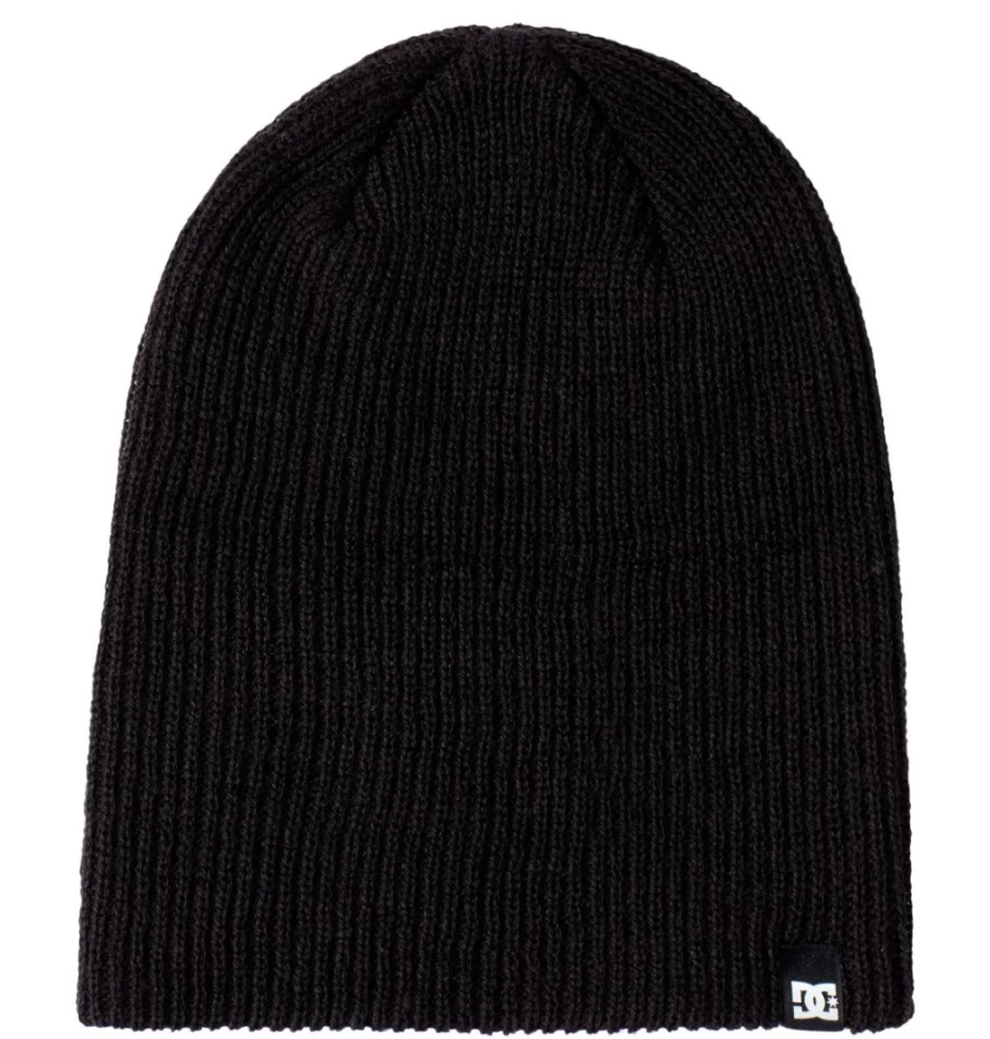 DC Shoes Men's Black Skully Beanie - Winter Warm Skull Cap