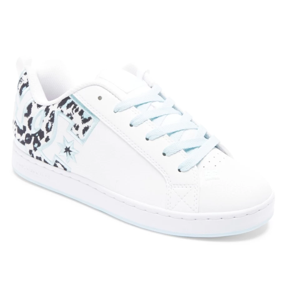 DC Shoes Women's Graffik Court Sneakers in Cheetah Print - Stylish Animal Pattern Tennis Shoes
