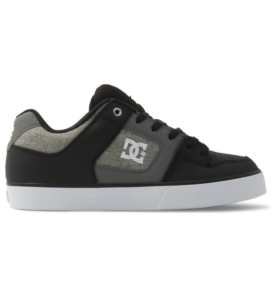 DC Shoes Men's Pure Sneakers - Black/White/Armor Colorway