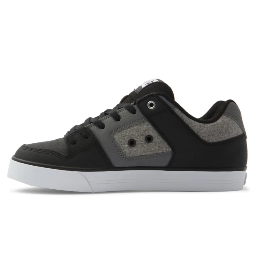 DC Shoes Men's Pure Sneakers - Black/White/Armor Colorway