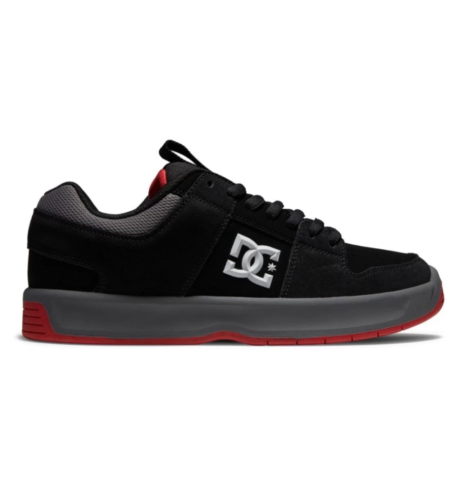 DC Shoes Men's Lynx Zero Sneakers in Black, Grey, and Red - Casual Skate Shoes