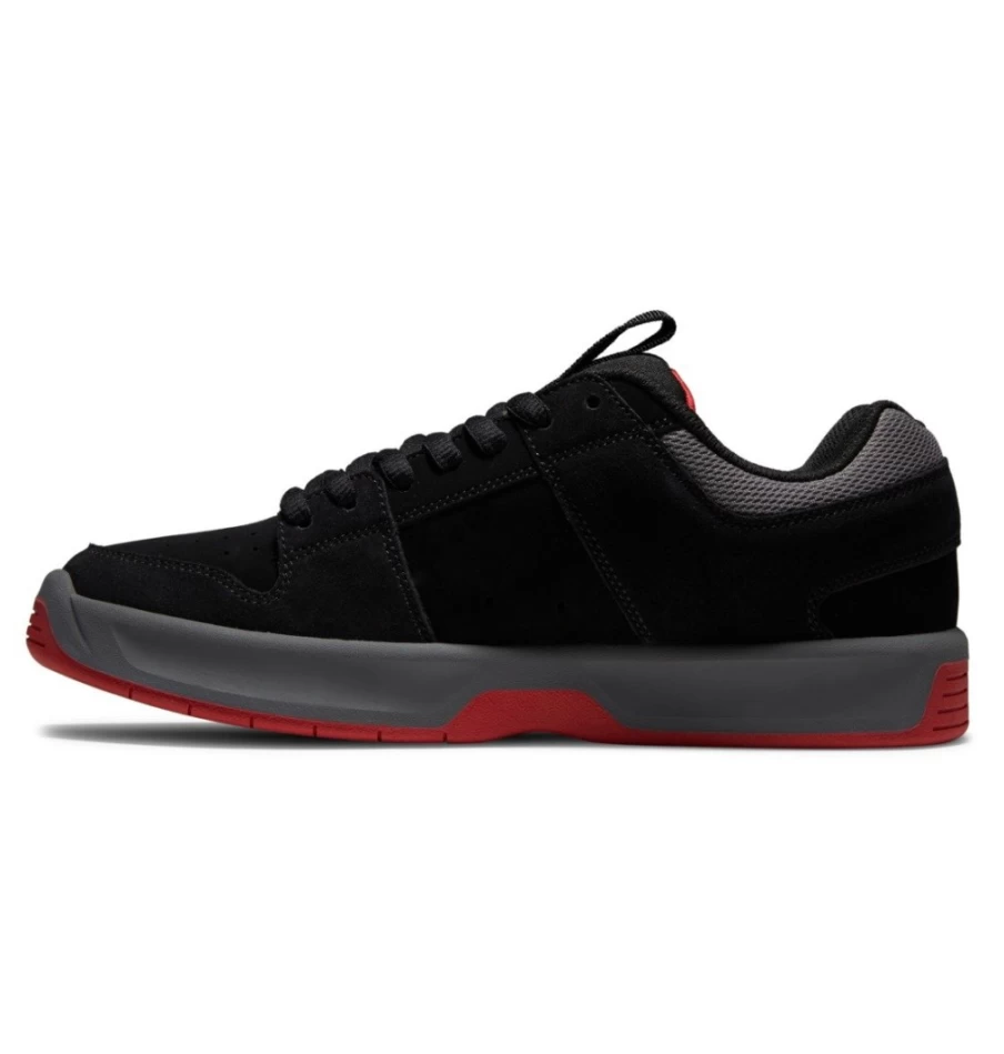 DC Shoes Men's Lynx Zero Sneakers in Black, Grey, and Red - Casual Skate Shoes