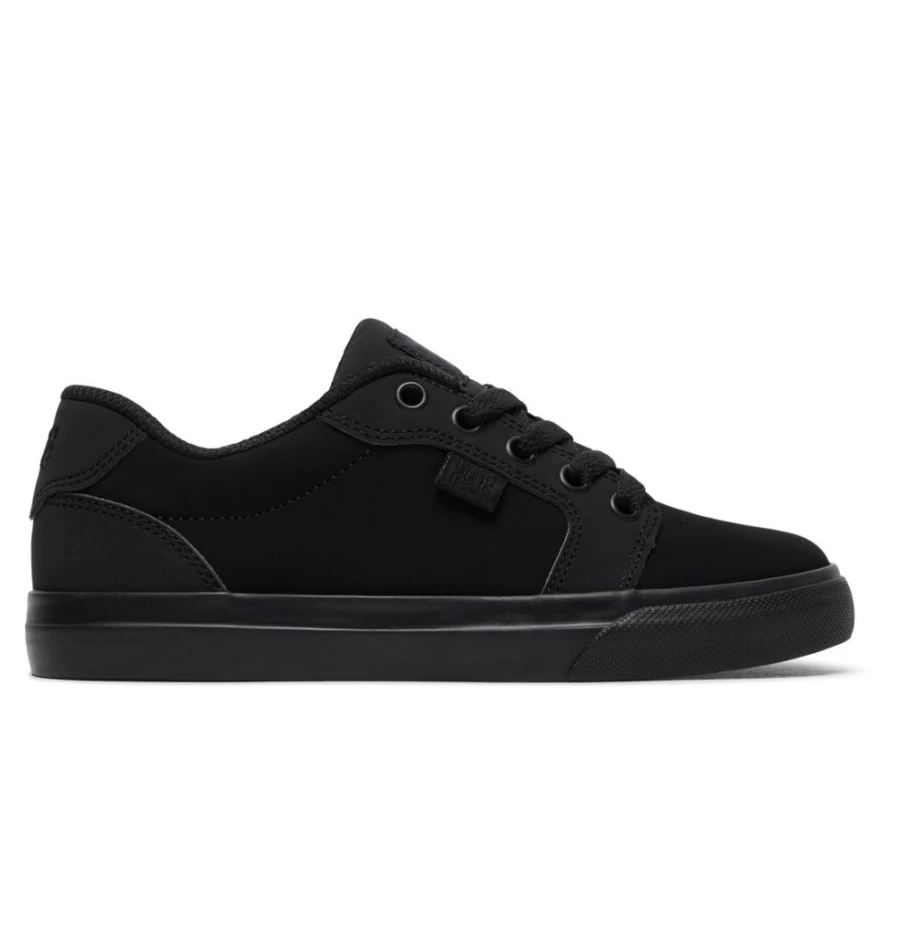 DC Shoes Kids' Anvil Black/Black Skate Shoes for Boys and Girls
