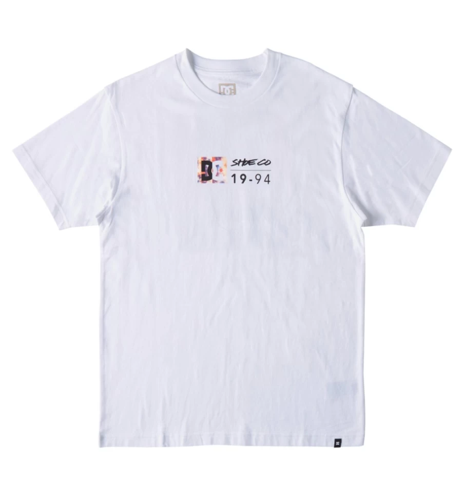 Men's DC Shoes Split Star Graphic T-Shirt - White & Warm Ice Dye Casual Tee