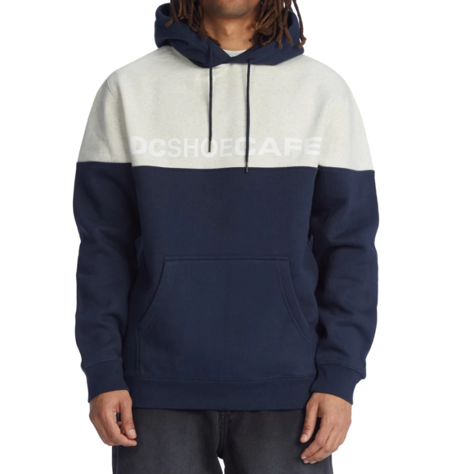 Men's DC Shoes Hoodie - Navy Blazer Color Cafe Racer Style Jacket