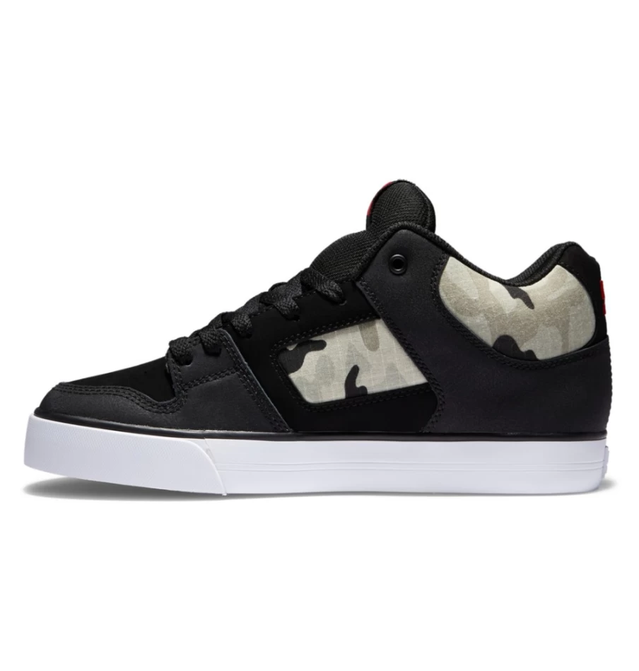DC Shoes Men's Pure Mid Mid-Top Sneakers in Astro Camo Black - Casual Skate Shoes