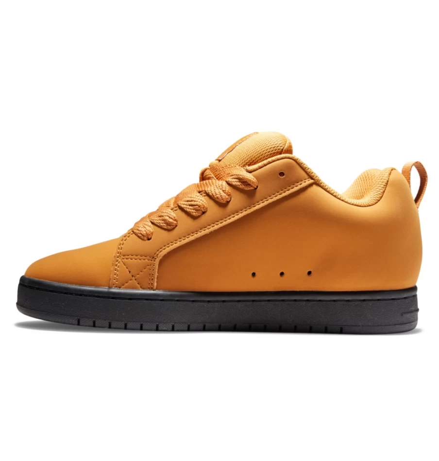 DC Shoes Men's Court Graffik Sneakers in Wheat - Casual Skate Shoes for Men