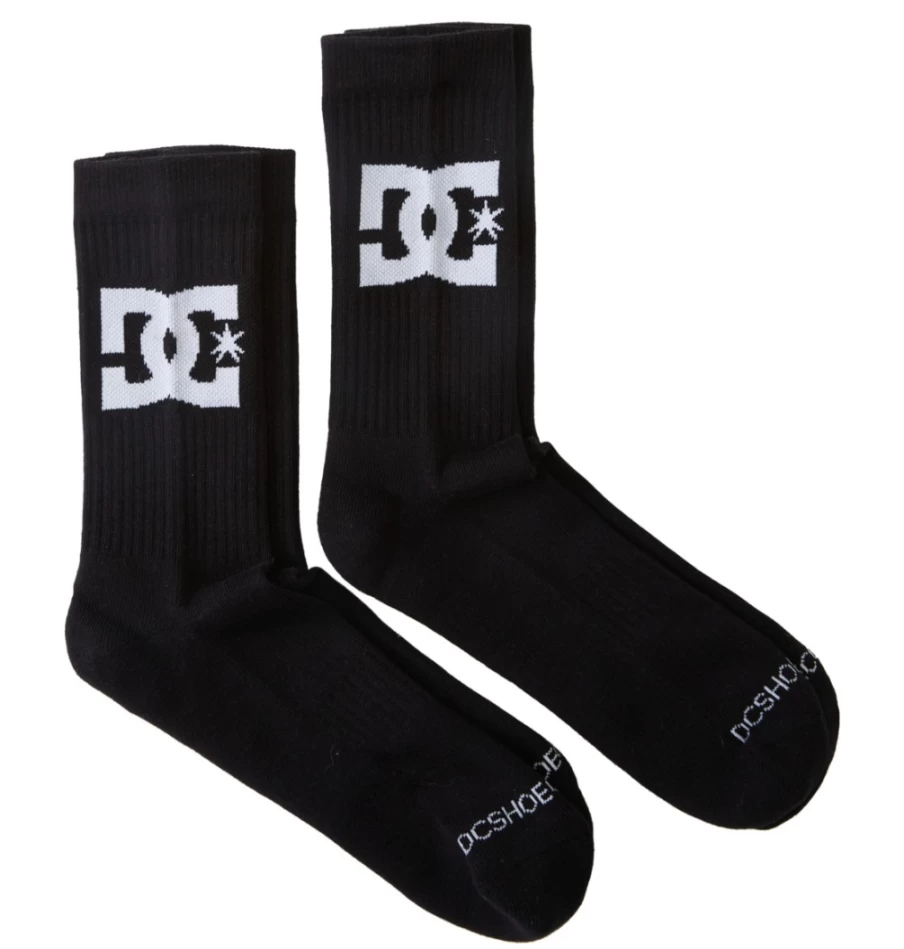 Men's DC Shoes Black Star 2-Pack Crew Socks