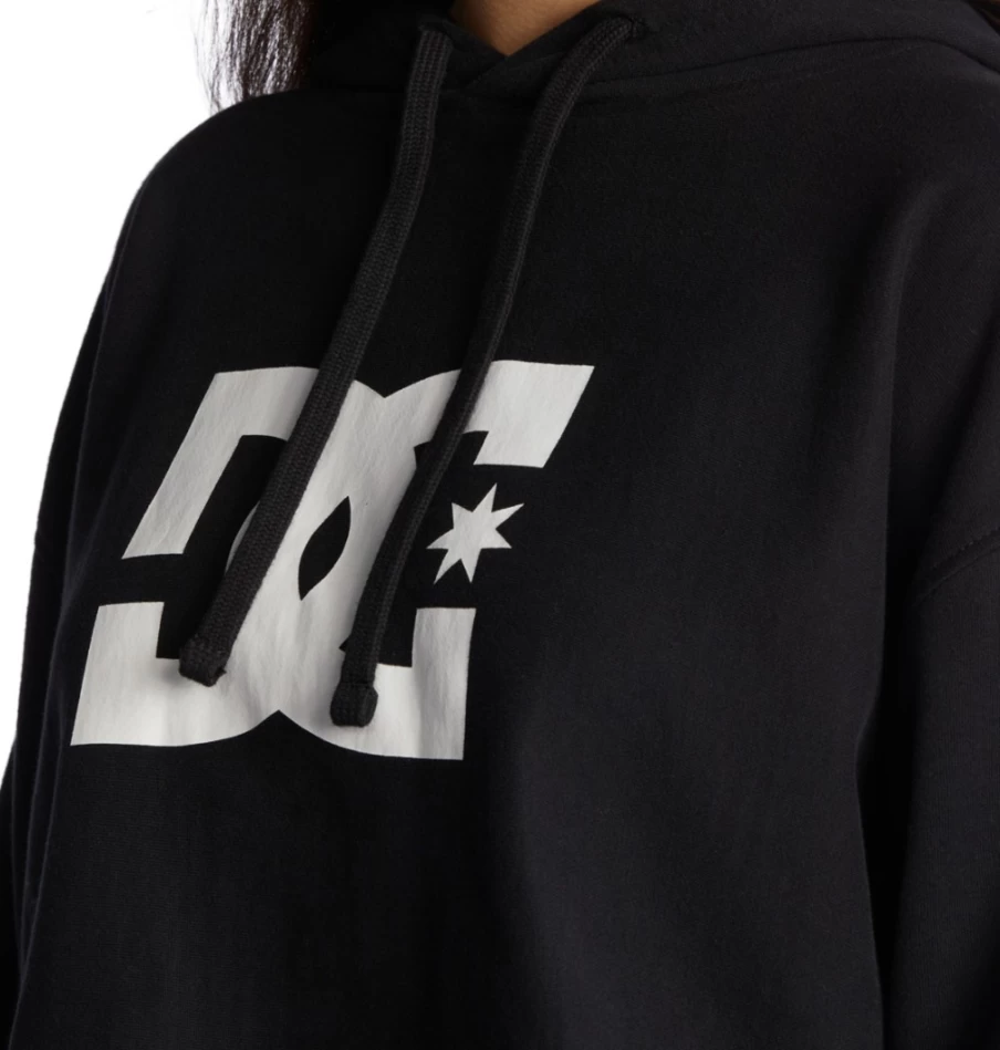 Women's DC Shoes Black Cropped Hoodie | Casual Streetwear Pullover