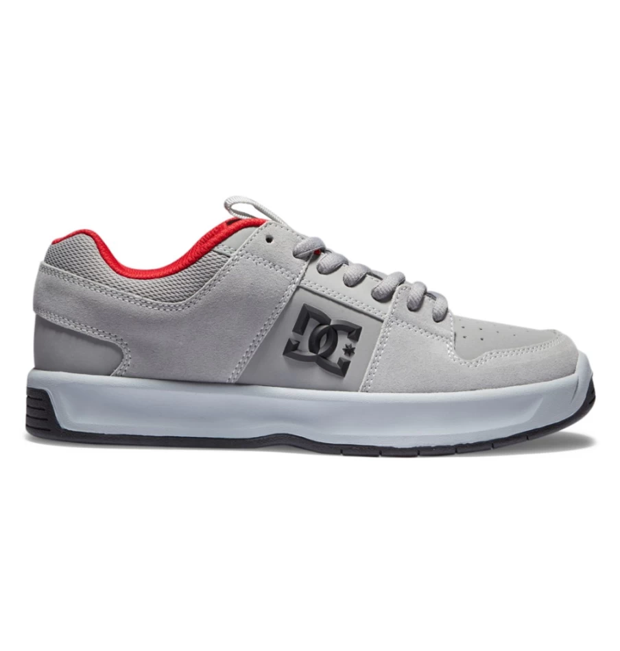 DC Shoes Men's Lynx Zero Skate Shoes - Grey/Grey/Red Skateboarding Sneakers