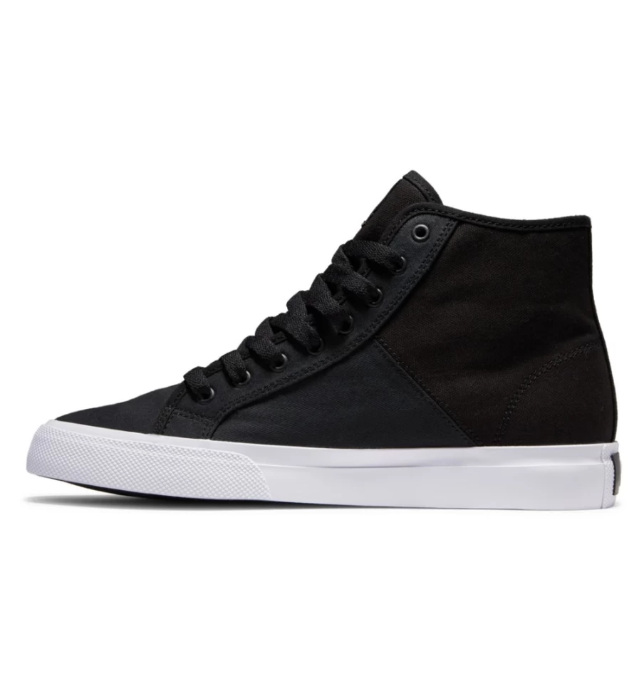 DC Shoes Men's Manual Hi Textile High-Top Sneakers in Black/White