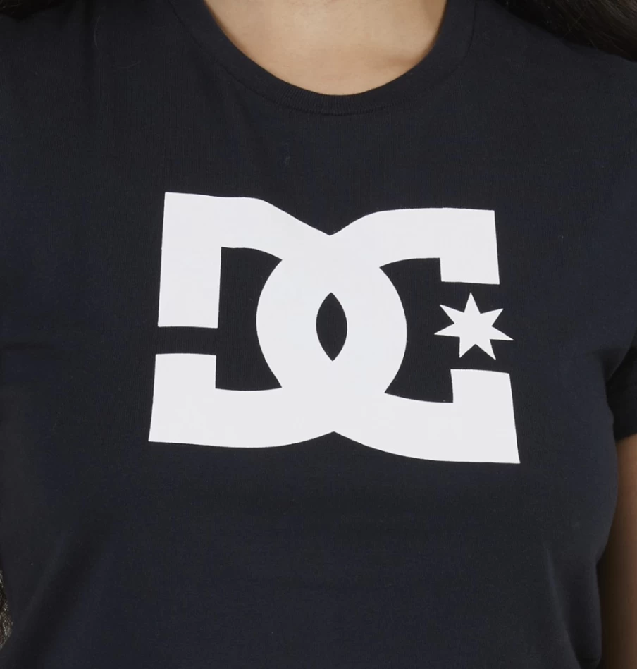 Women's DC Shoes Black Star Graphic Cropped T-Shirt