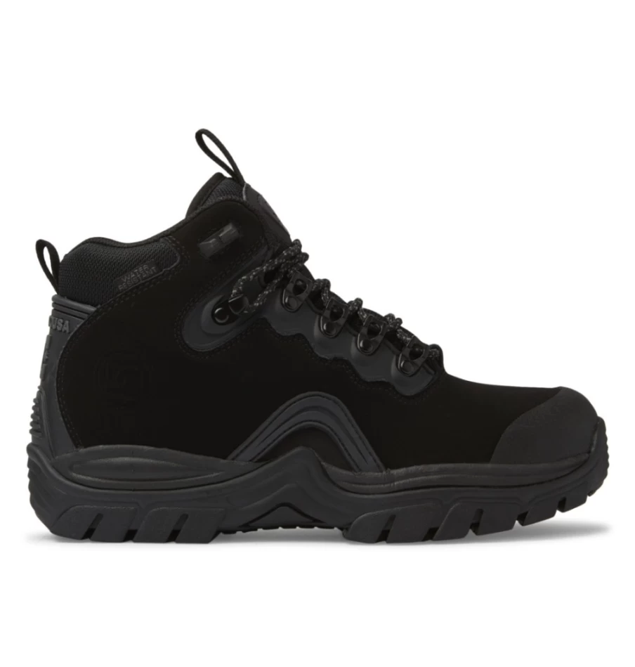 DC Shoes Men's Navigator Winter Boots - Black All-Black Waterproof Cold Weather Boots for Men