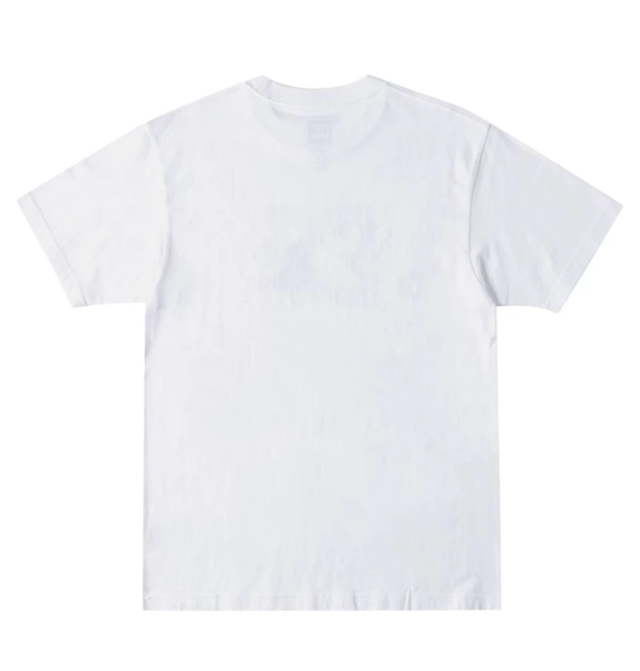 Men's DC Shoes Heritage T-Shirt - White/Fire Color Casual Tee