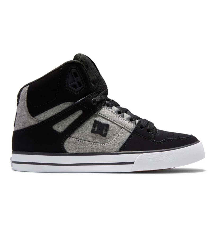 DC Shoes Men's Pure High-Top Sneakers in Black, Battleship & Armor Colors