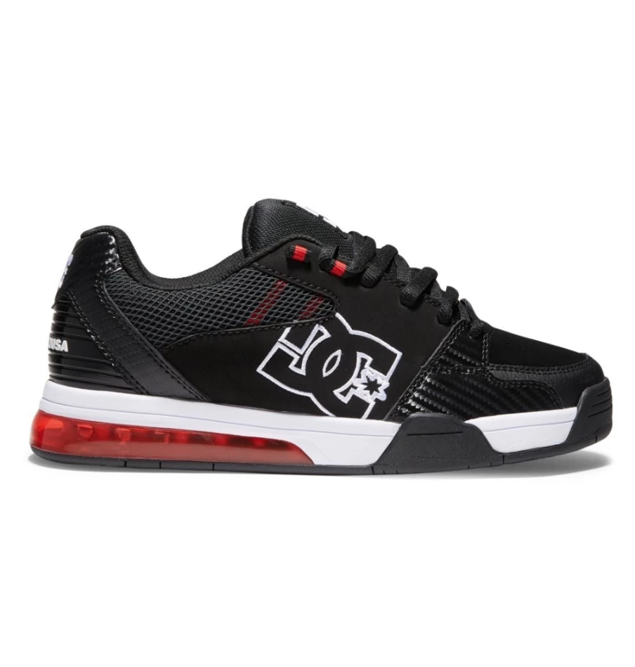 DC Shoes Men's Athletic Sneakers - Black/White/Red Casual & Versatile Footwear