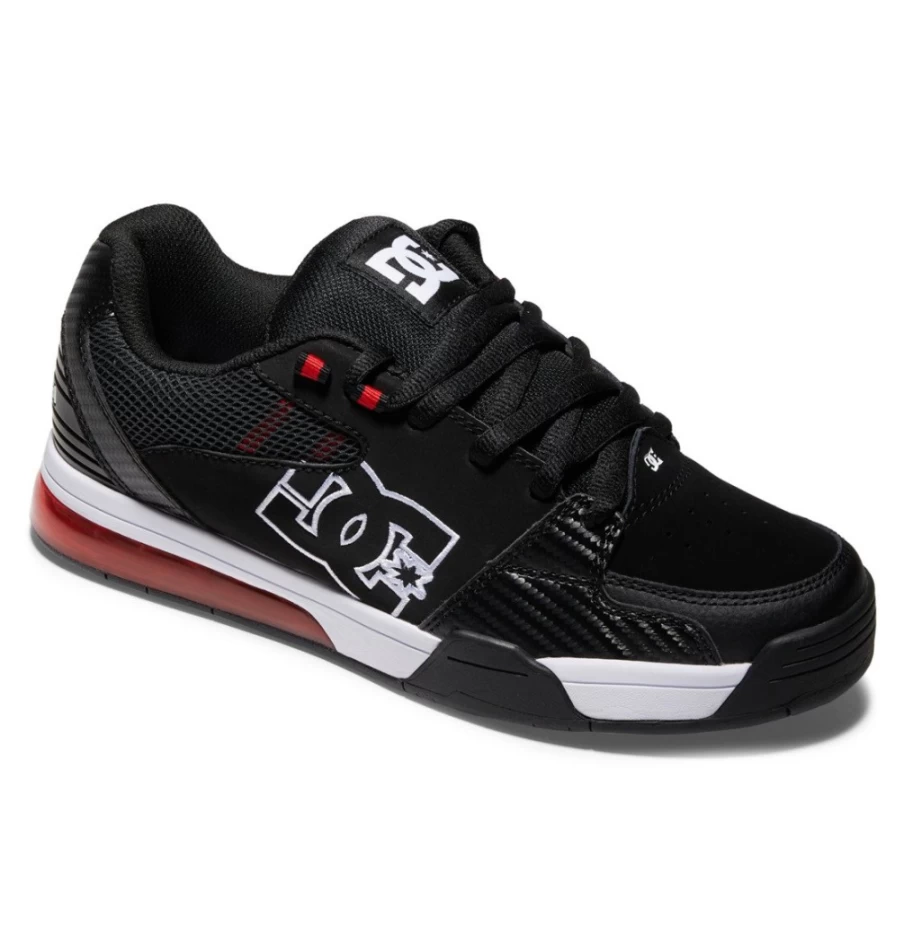 DC Shoes Men's Athletic Sneakers - Black/White/Red Casual & Versatile Footwear