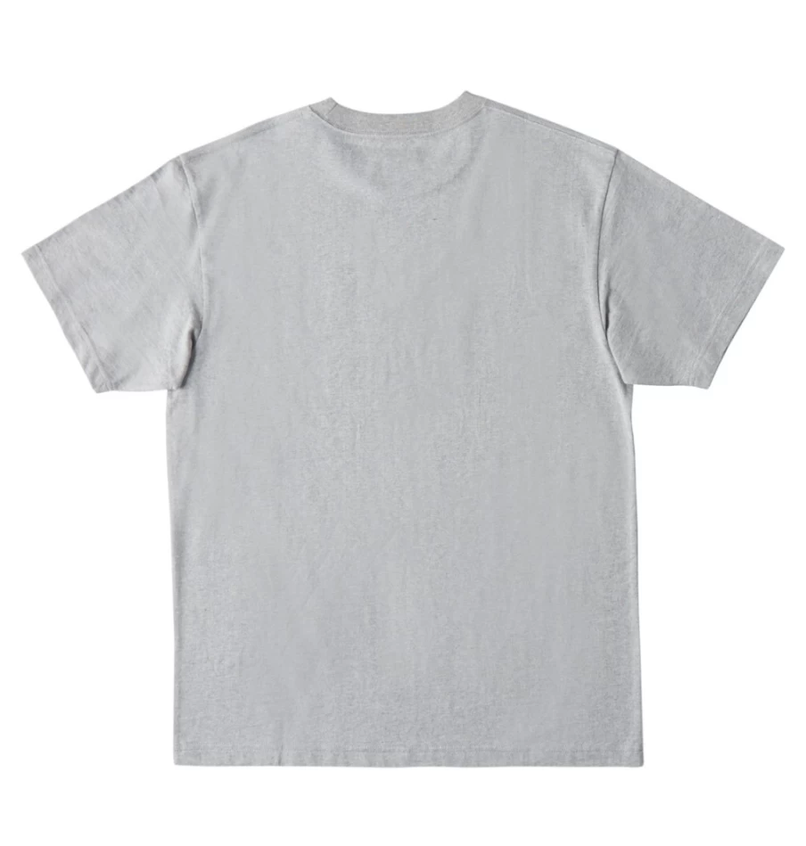 DC Shoes Men's Heritage T-Shirt - Heather Grey Warm Ice Dye Graphic Tee