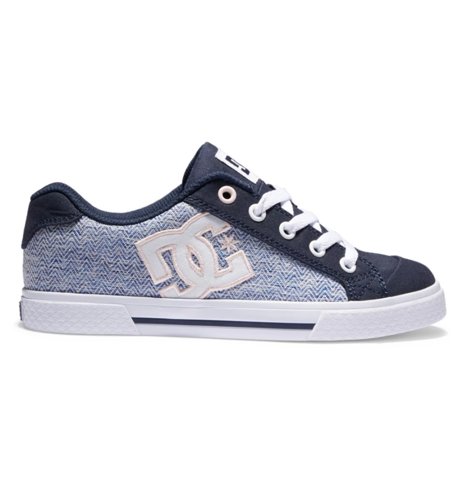 DC Shoes Women's Blue/White Chelsea Boots - Stylish & Comfortable Ankle Booties for Women