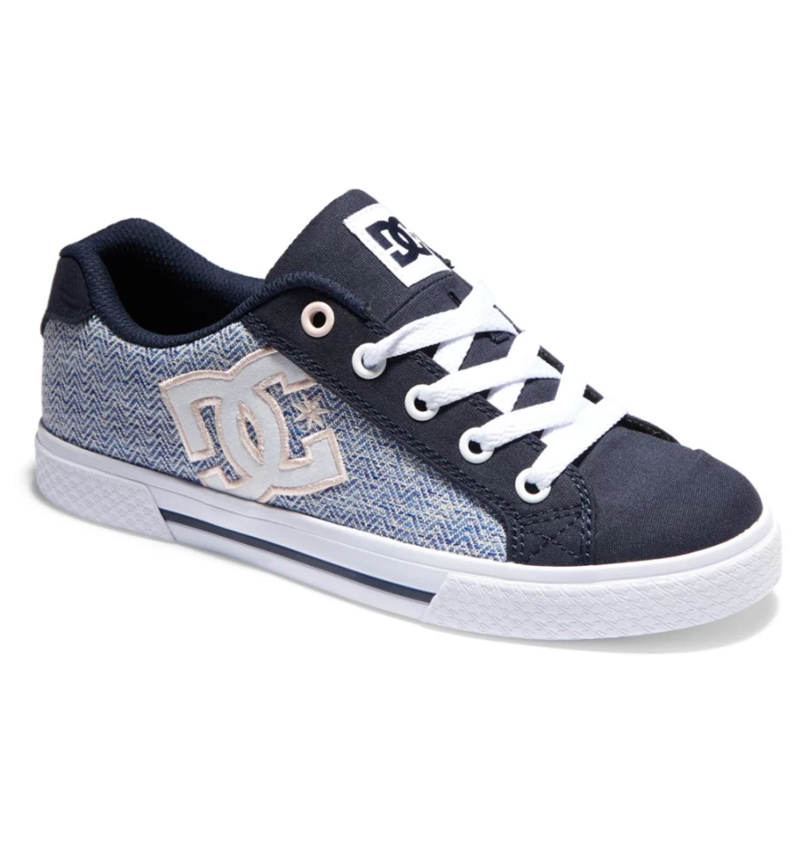 DC Shoes Women's Blue/White Chelsea Boots - Stylish & Comfortable Ankle Booties for Women