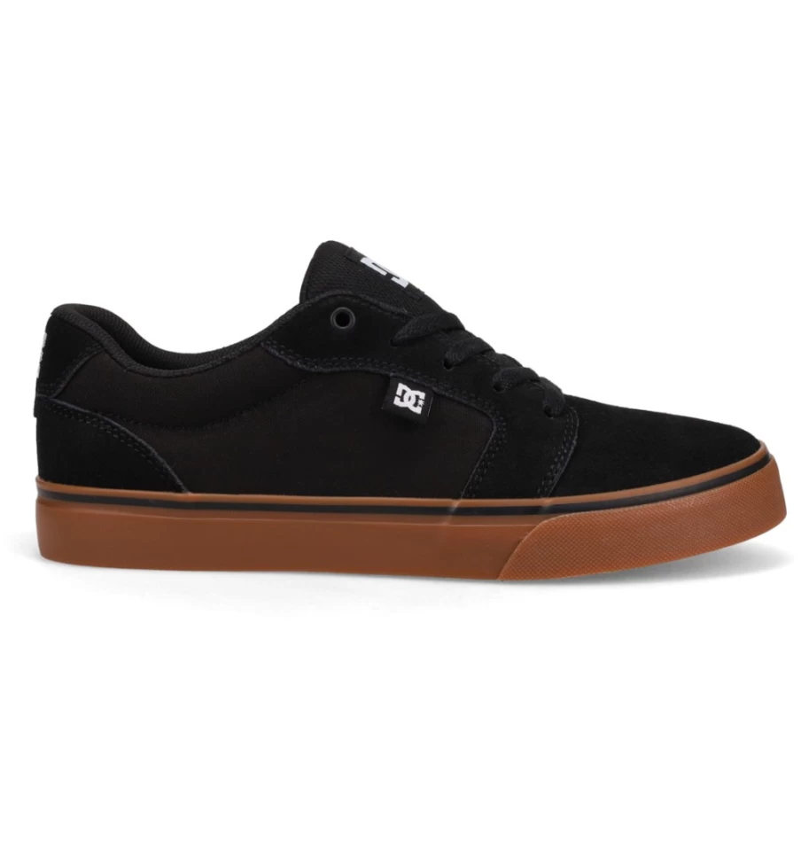 DC Shoes Men's Anvil Black/Gum Skate Shoes - Casual & Durable Sneakers