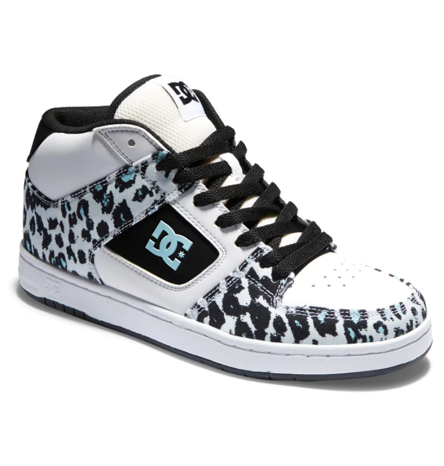 Women's DC Shoes Manteca 4 Mid-Top Sneakers in Cheetah Print