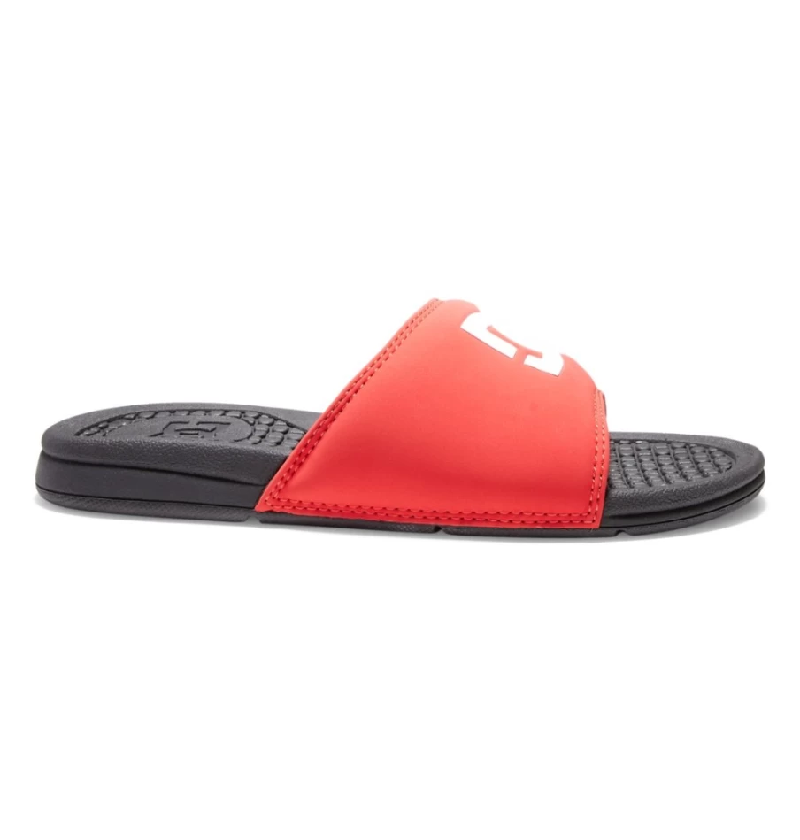 DC Shoes Men's Bolsa Slides - Black/Red Sandals for Men