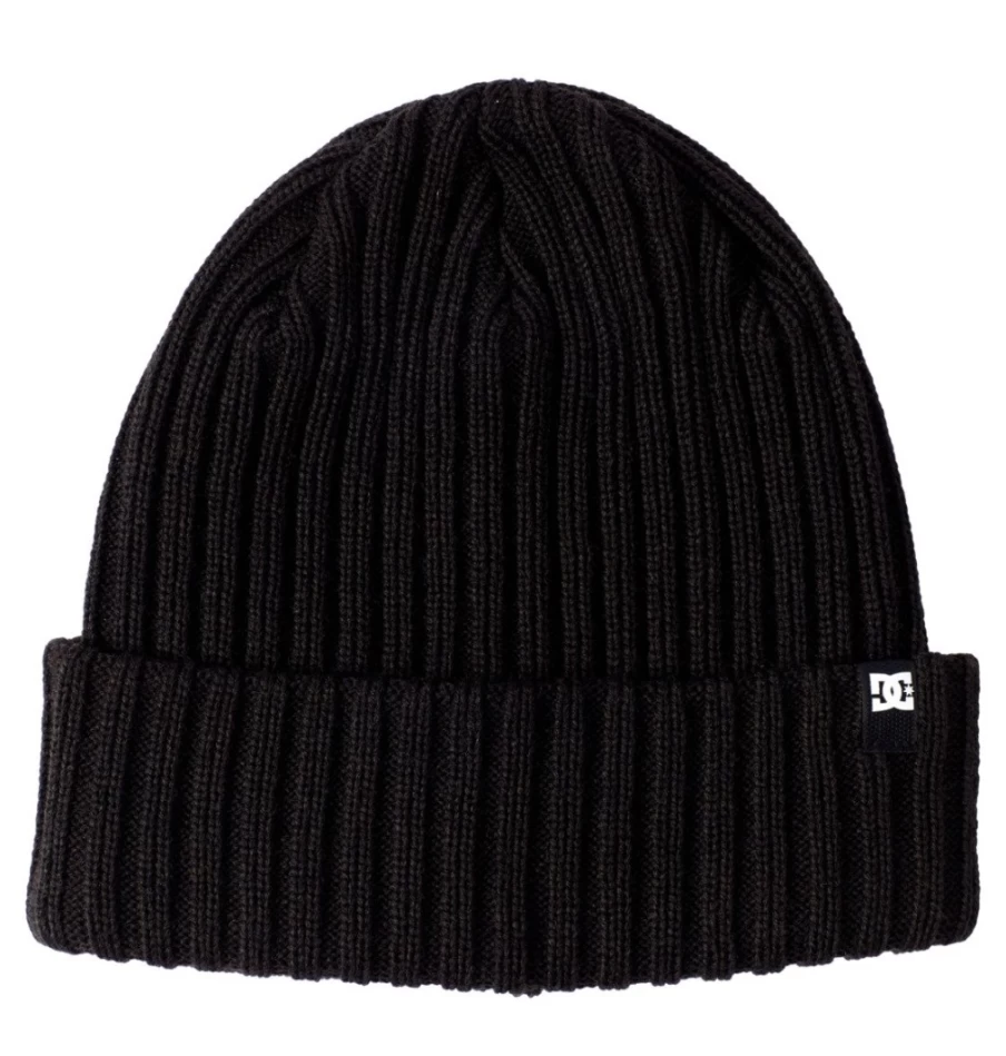 DC Shoes Men's Black Fish N Destroy 2 Cuffed Beanie Hat