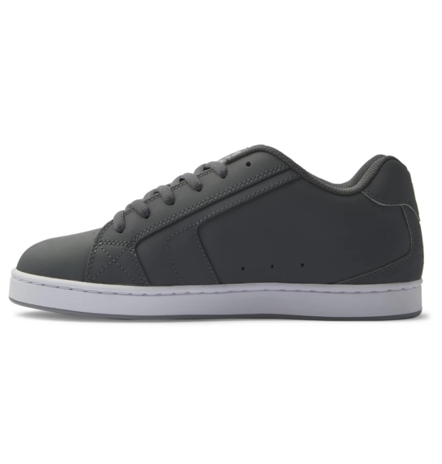 DC Shoes Men's Heather Grey/White Mesh Athletic Sneakers