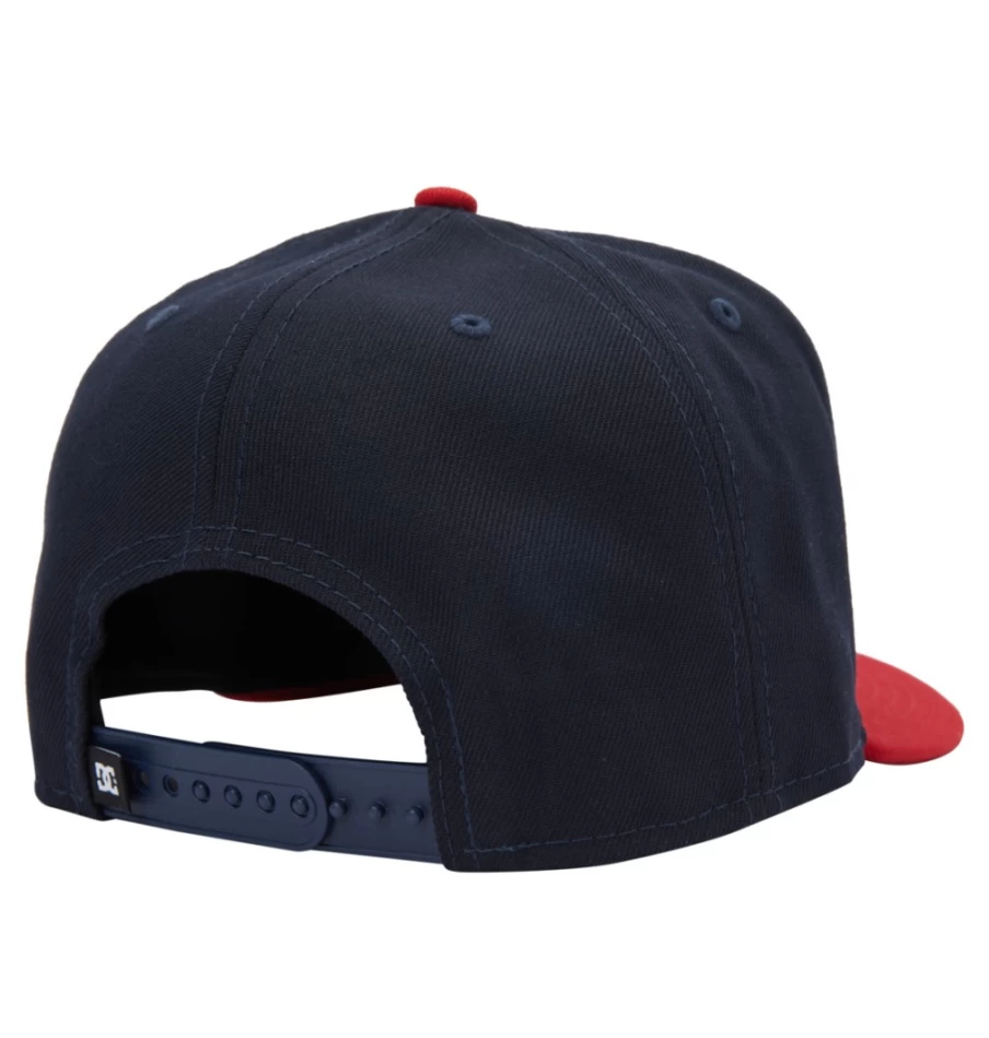 DC Shoes Men's Navy & Red Empire Fielder Snapback Baseball Cap