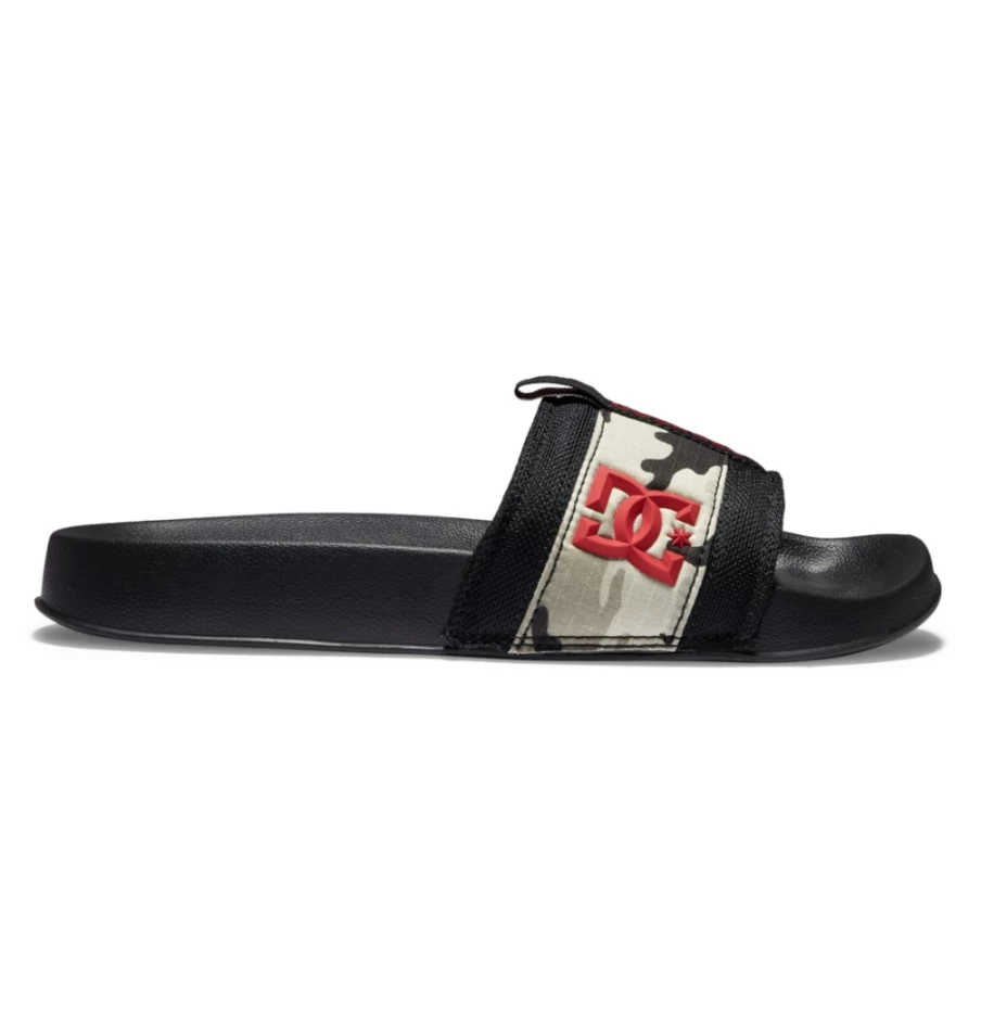 DC Shoes Men's Lynx Slides - Astro Camo Black | Casual Comfortable Sandals for Men