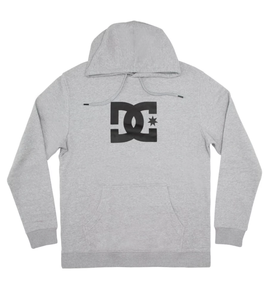 Men's DC Shoes Star Hoodie Sweatshirt - Heather Grey Pullover for Men