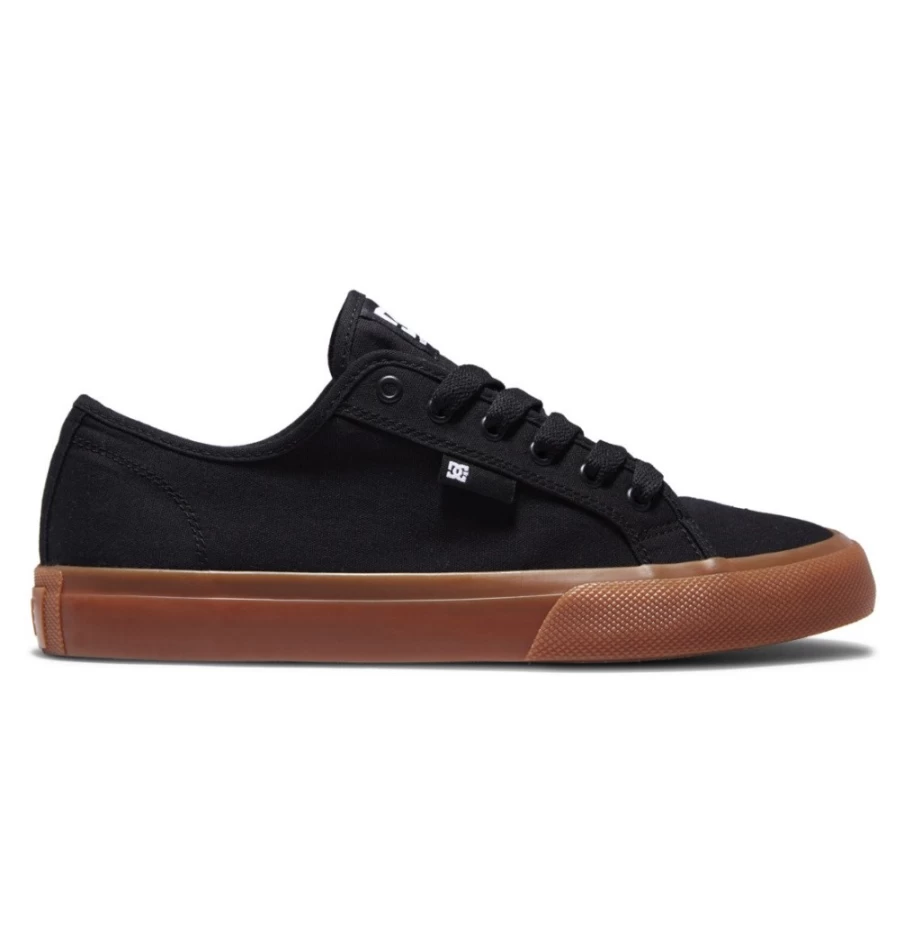 DC Shoes Men's Black/Gum Manual Skate Shoes - Classic Style & Durable Design