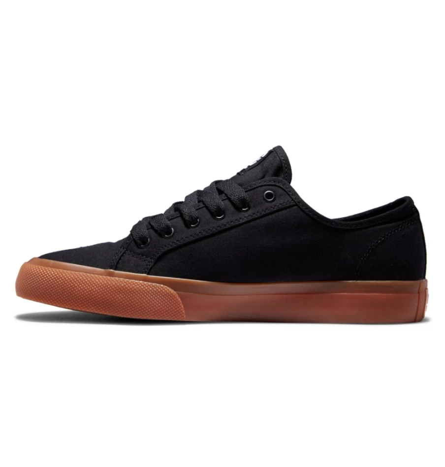 DC Shoes Men's Black/Gum Manual Skate Shoes - Classic Style & Durable Design