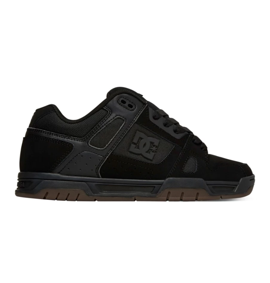 DC Shoes Men's Stag Skate Shoes - Black/Gum Sole Casual Sneakers