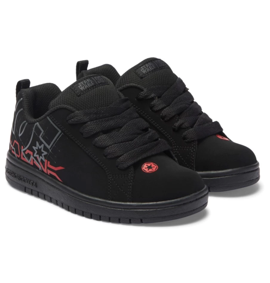 DC Shoes Court Graffik Kids Star Wars Black/Red Sneakers for Boys and Girls