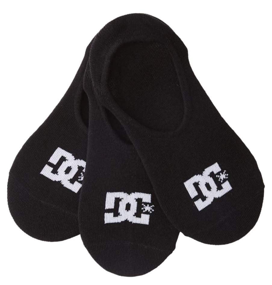 Men's DC Shoes Liner No-Show Socks 3-Pack - Black