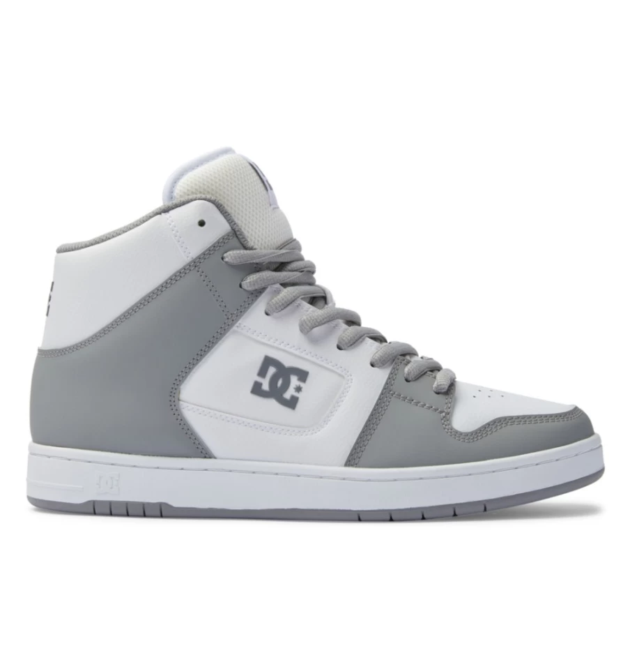 DC Shoes Men's Manteca 4 Hi Skate Shoes - White/Grey Sneakers for Men